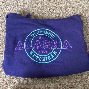 Purple Alaska sweatshirt from fruit of the loom